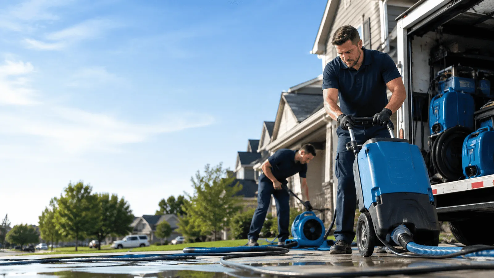 Flood Damage Cleanup being performed in Chester Heights, PA